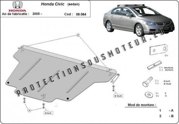 Protection sous moteur et de la boîte de vitesse Honda Civic (berlin)