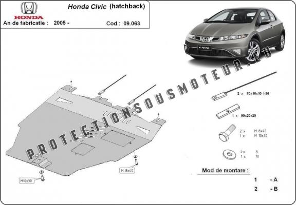 Protection sous moteur et de la boîte de vitesse Honda Civic (hayon)