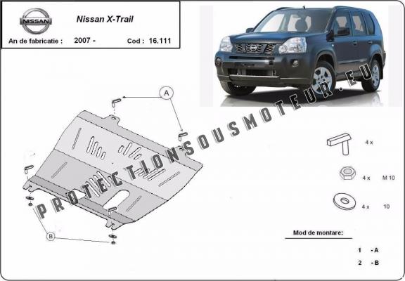 Protection sous moteur et de la boîte de vitesse Nissan X-Trail T31