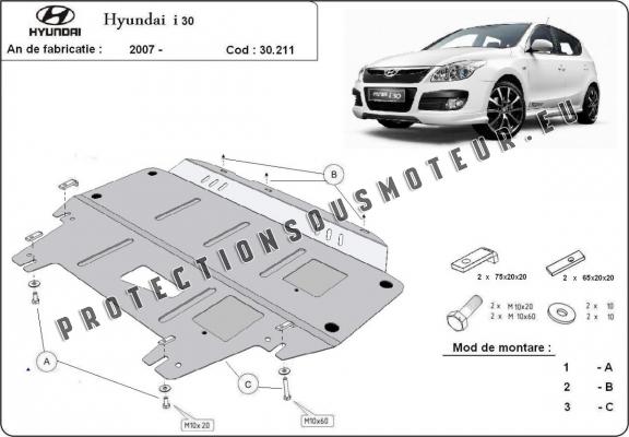 Protection sous moteur et de la boîte de vitesse Hyundai i30