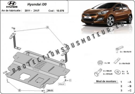 Protection sous moteur et de la boîte de vitesse Hyundai i30