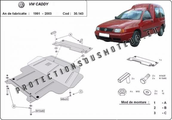 Protection sous moteur et de la boîte de vitesse Volkswagen Caddy