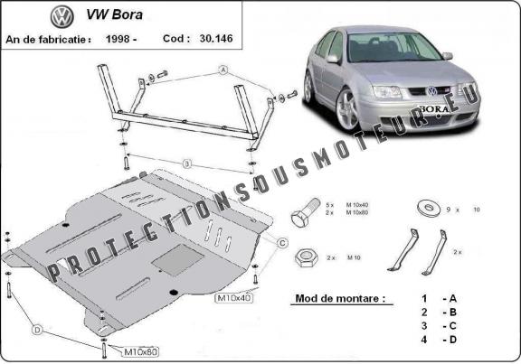 Protection sous moteur et de la boîte de vitesse VW Bora