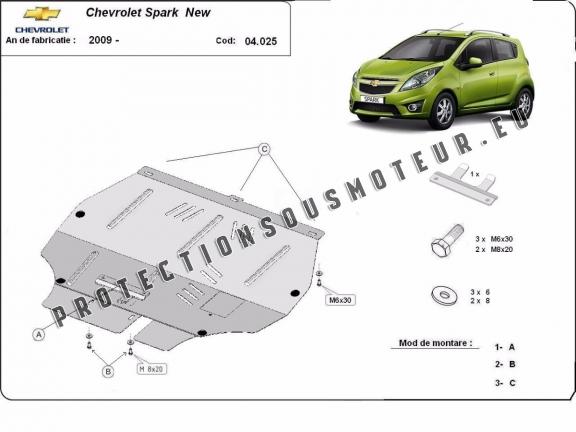 Protection sous moteur et de la boîte de vitesse Chevrolet Spark