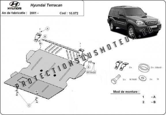 Protection sous moteur et de la radiateur Hyundai Terracan