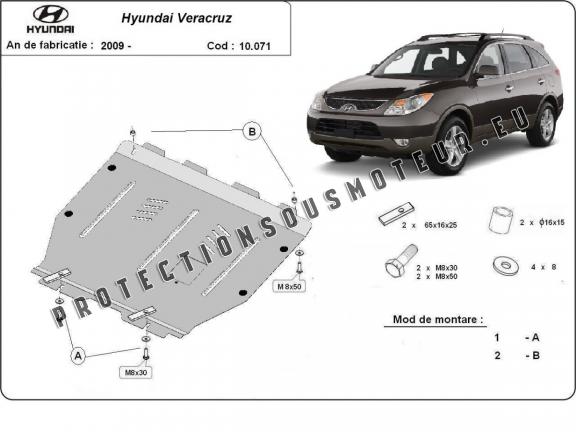 Protection sous moteur et de la boîte de vitesse Hyundai Veracruz