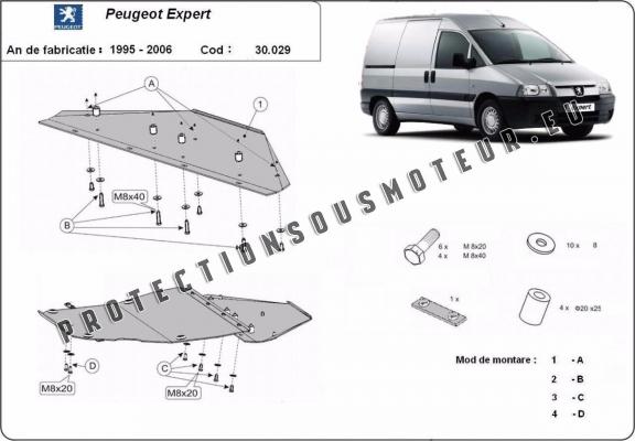 Protection sous moteur et de la boîte de vitesse Peugeot Expert