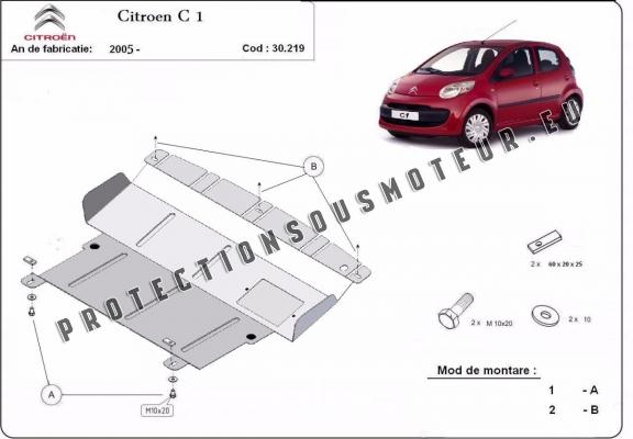 Protection sous moteur et de la boîte de vitesse Citroen C 1