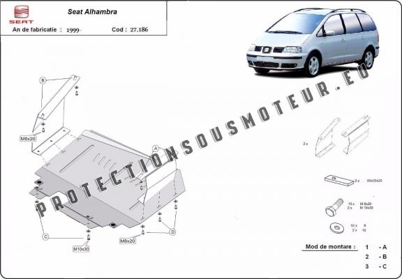 Protection sous moteur et de la boîte de vitesse Seat Alhambra