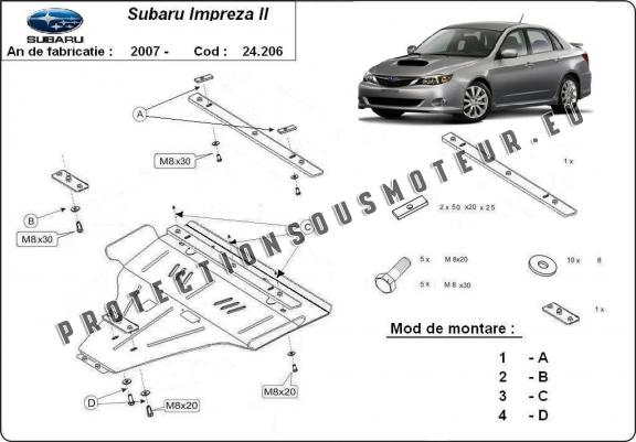 Protection sous moteur et de la boîte de vitesse Subaru Impreza Petrol