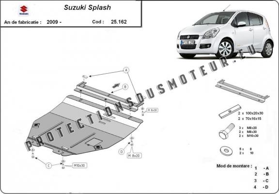 Protection sous moteur et de la boîte de vitesse Suzuki Splash an