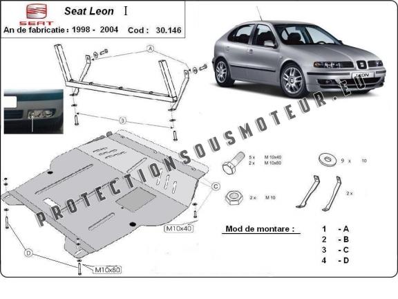 Protection sous moteur et de la boîte de vitesse Seat Leon