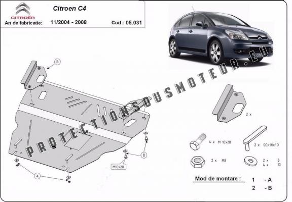 Protection sous moteur et de la boîte de vitesse Citroen C4