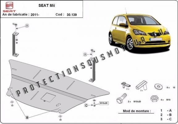 Protection sous moteur et de la boîte de vitesse Seat Mii