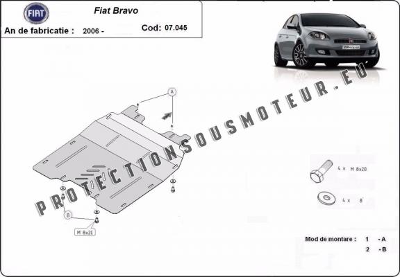 Protection sous moteur et de la boîte de vitesse Fiat Bravo