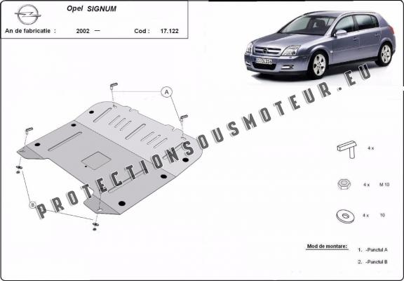 Protection sous moteur et de la boîte de vitesse Opel Signum