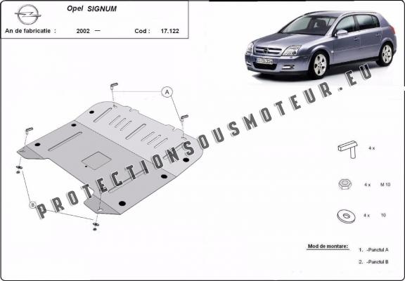 Protection sous moteur et de la boîte de vitesse Opel Signum