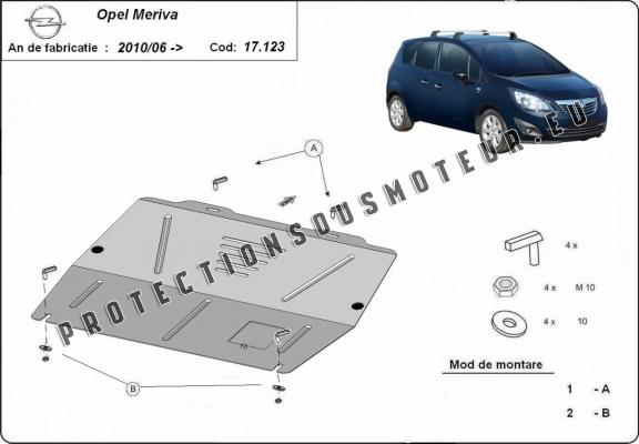 Protection sous moteur et de la boîte de vitesse Opel Meriva B 