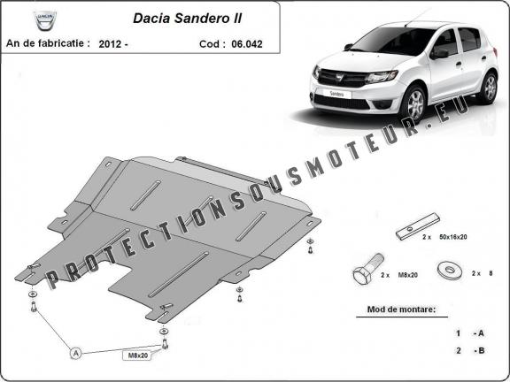 Protection sous moteur et de la boîte de vitesse Dacia Sandero 2