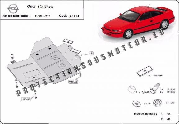 Protection sous moteur et de la boîte de vitesse Opel Calibra