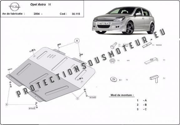 Protection sous moteur et de la boîte de vitesse Opel Astra H