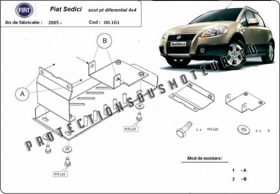 Protection du différentiel Fiat Sedici