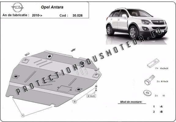 Protection sous moteur et de la boîte de vitesse Opel Antara