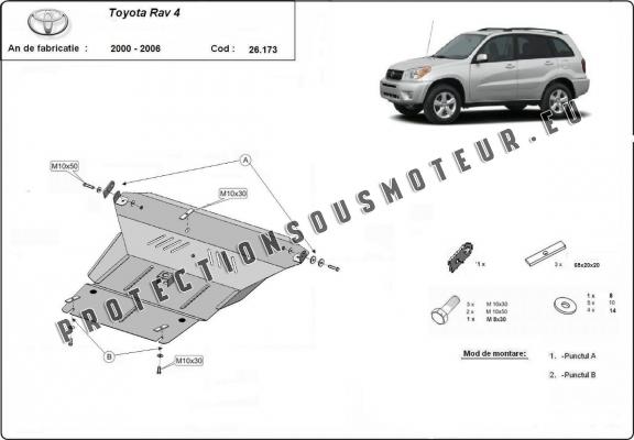 Protection sous moteur et de la boîte de vitesse Toyota Rav4