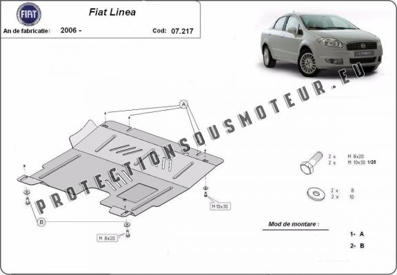 Protection sous moteur et de la boîte de vitesse Fiat Linea