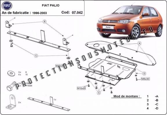 Protection sous moteur et de la boîte de vitesse Fiat Palio