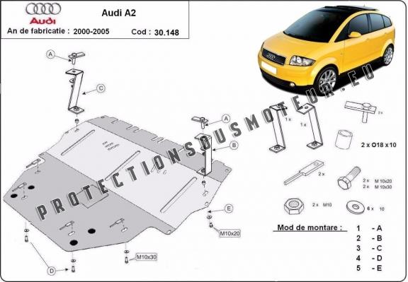 Protection sous moteur et de la boîte de vitesse Audi A2