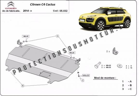 Protection sous moteur et de la boîte de vitesse Citroen C4 Cactus