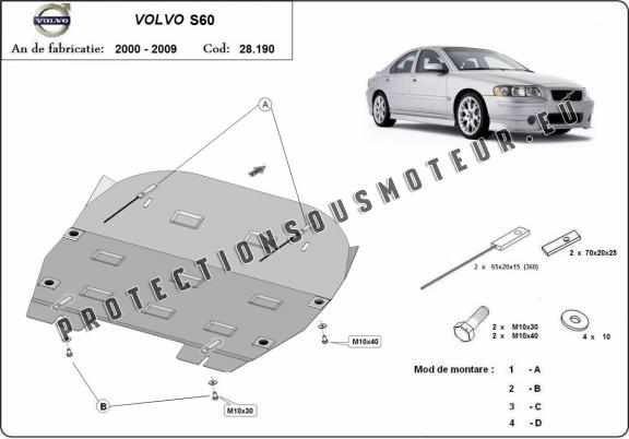 Protection sous moteur et de la boîte de vitesse Volvo S60