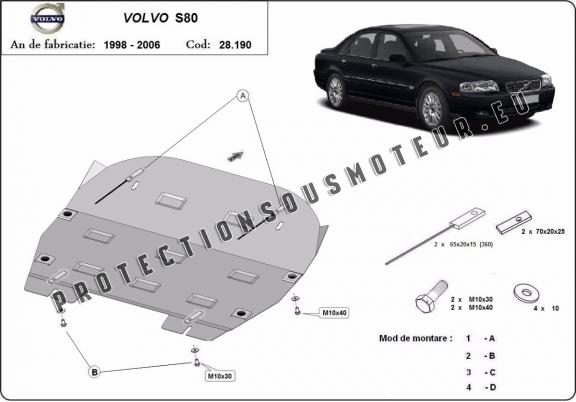 Protection sous moteur et de la boîte de vitesse Volvo S80