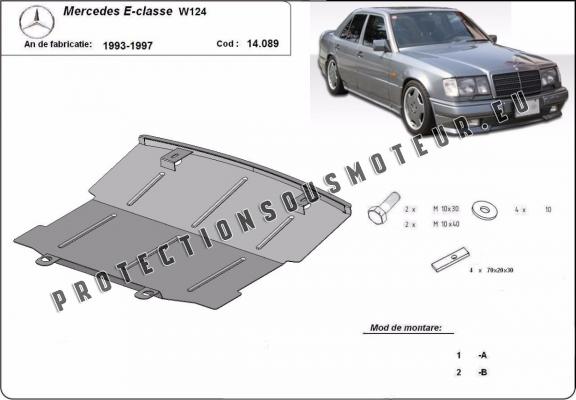 Protection sous moteur et de la radiateur Mercedes E-Classe W124