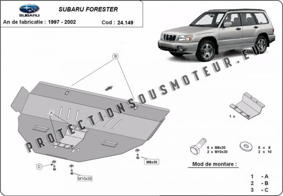 Protection sous moteur et de la boîte de vitesse Subaru Forester 1