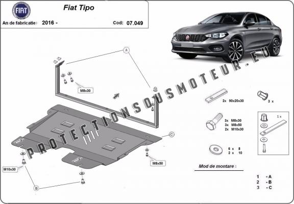 Protection sous moteur et de la boîte de vitesse Fiat Tipo