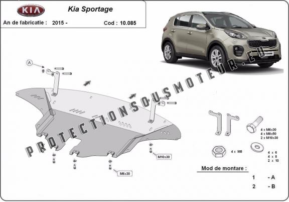 Protection sous moteur et de la boîte de vitesse Kia Sportage