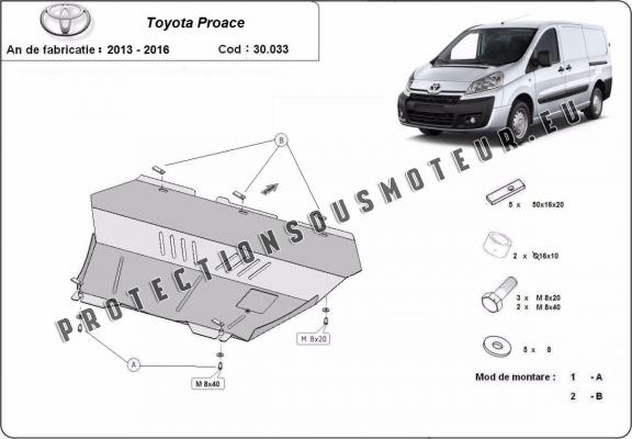 Protection sous moteur et de la boîte de vitesse Toyota Proace