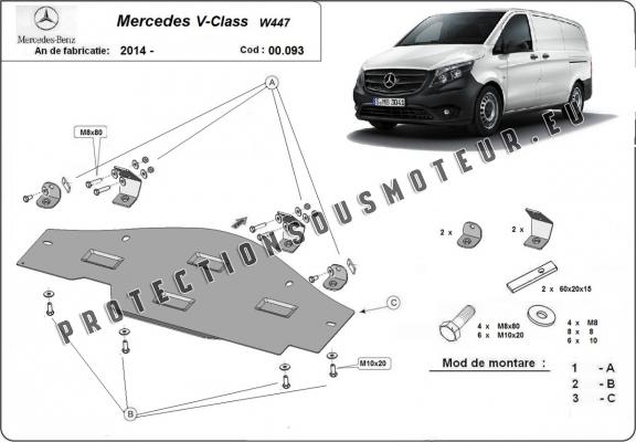 Protection EGR, system STOP&GO Mercedes V-Classe W447 4x2, 1.6 D