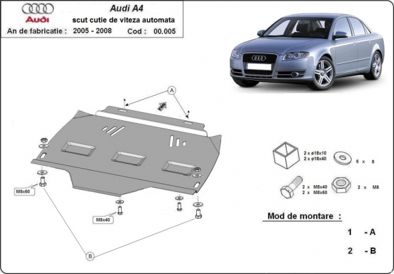 Protection de la boîte de vitesse Audi A4  B7 - automatique