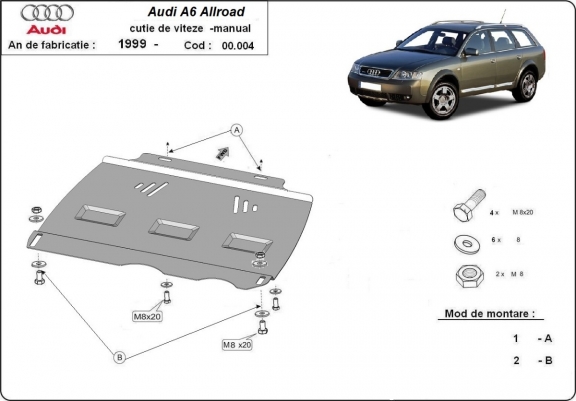 Protection de la boîte de vitesse Audi Allroad A6 - manuelle