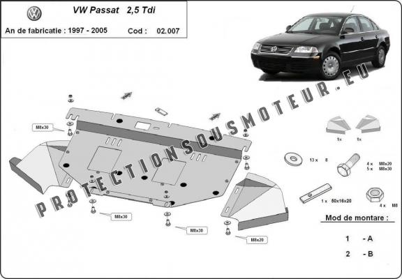 Protection sous moteur et de la radiateur VW Passat B5, B5.5