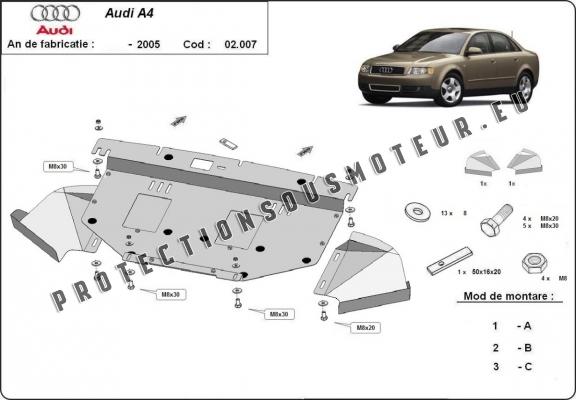 Protection sous moteur et de la radiateur Audi A4  B6