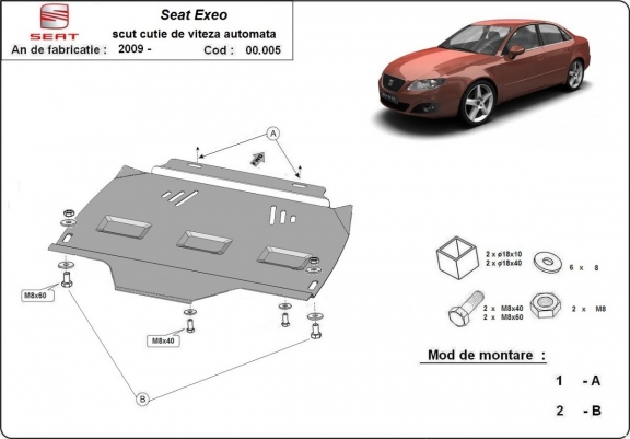 Protection de la boîte de vitesse Seat Exeo - automatique