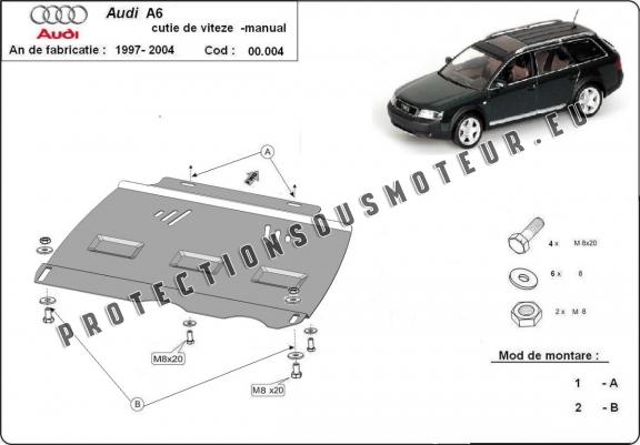 Protection de la boîte de vitesse Audi A6 - manuelle