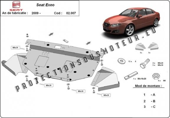 Protection sous moteur et de la radiateur Seat Exeo