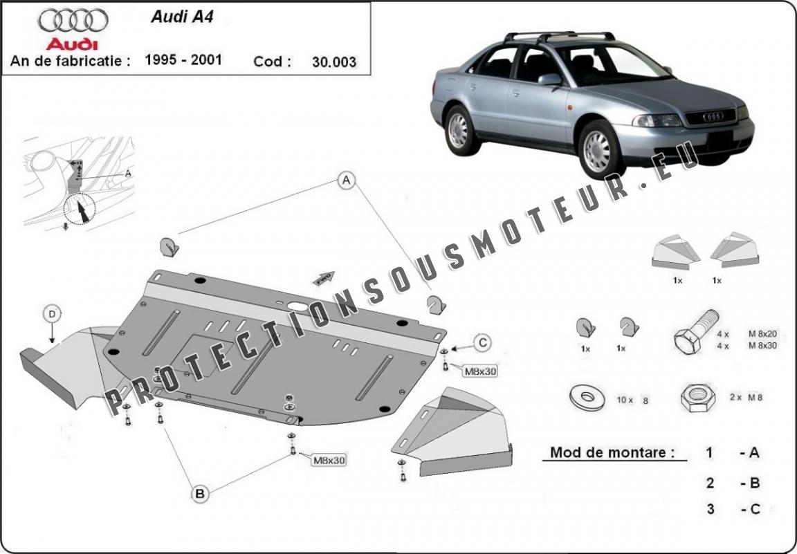 Fiche technique Audi A4 (B5) par Motorisation et version