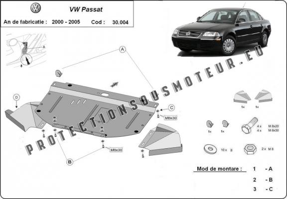 Protection sous moteur et de la radiateur VW Passat B5.5