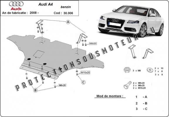 Protection sous moteur et de la radiateur Audi A4 B8 petrol